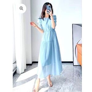 Korean gauze tie fairycore dress - like new, small